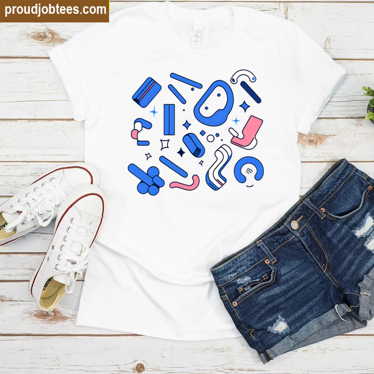 Blue Dynamic Visual Shirt