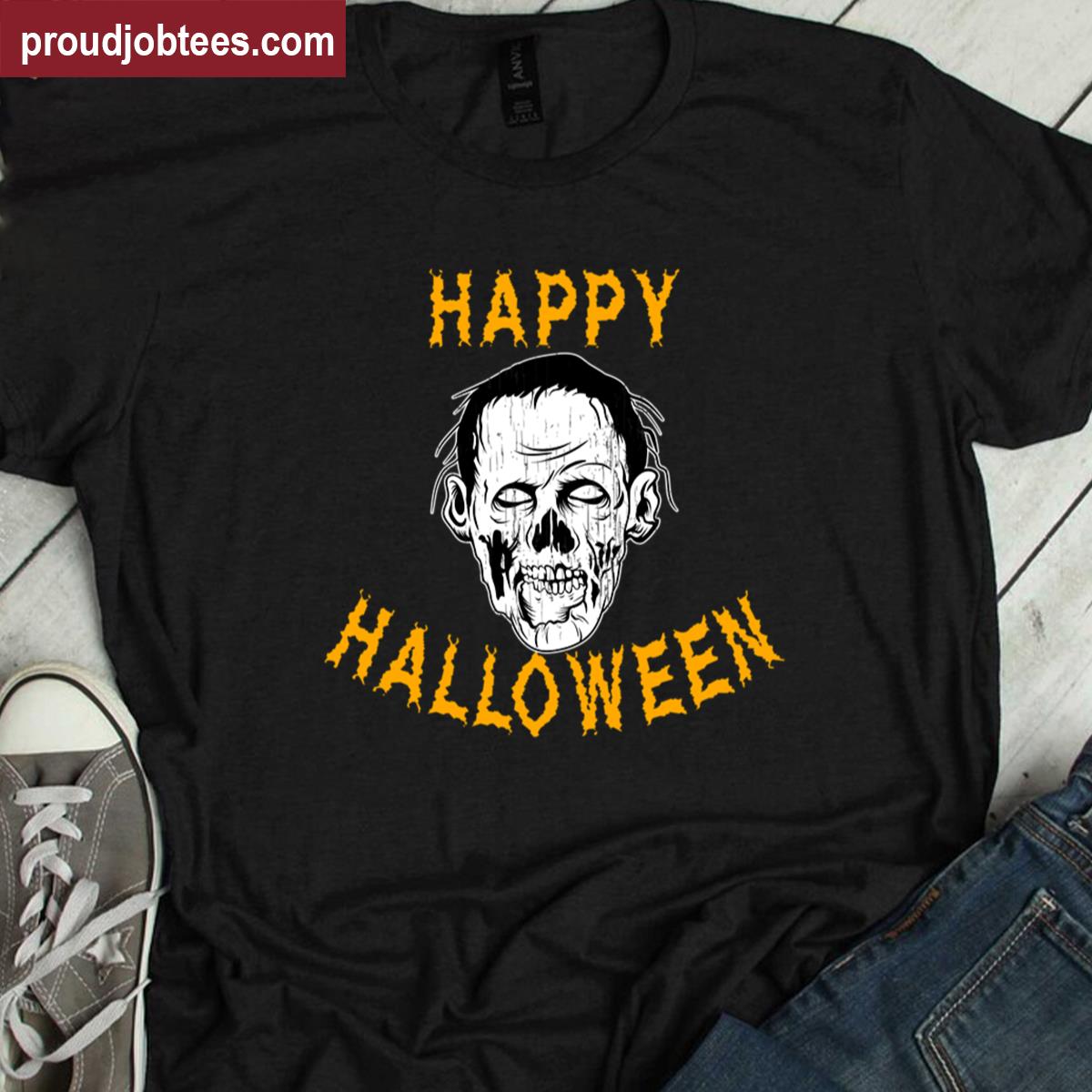 Halloween Zombie Graphic Tee Shirt