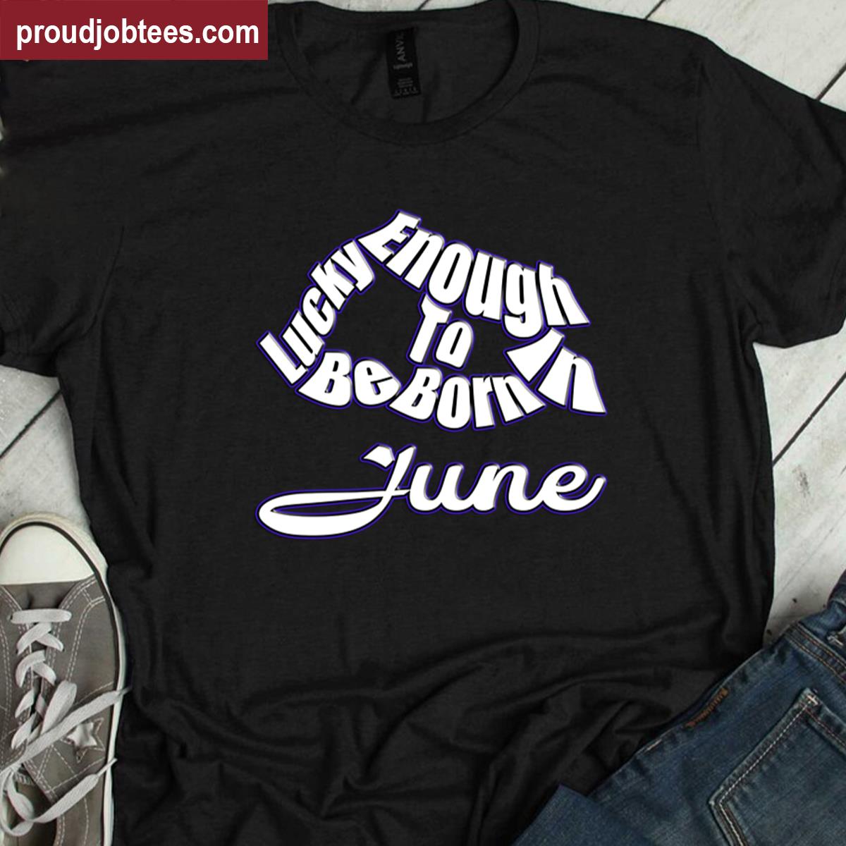 Lucky June Typography Tee Shirt