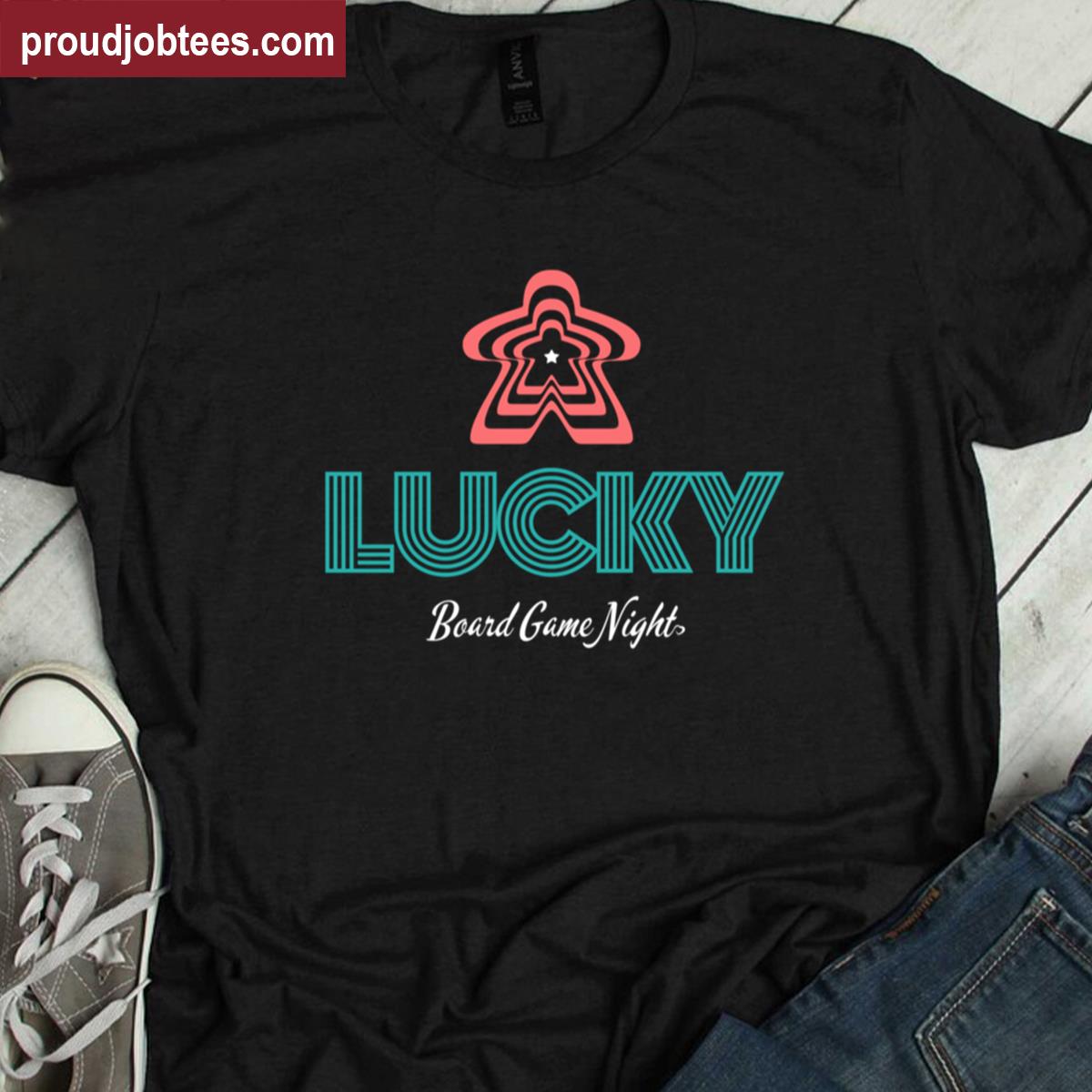 Lucky Night Fun Board Games Tee Shirt