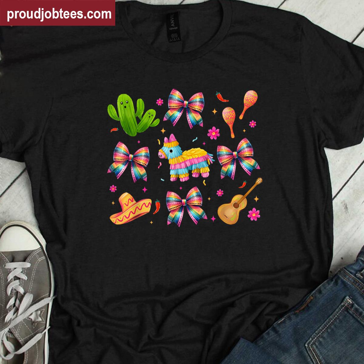 Mexican Fiesta Pinata Design For Girls Shirt