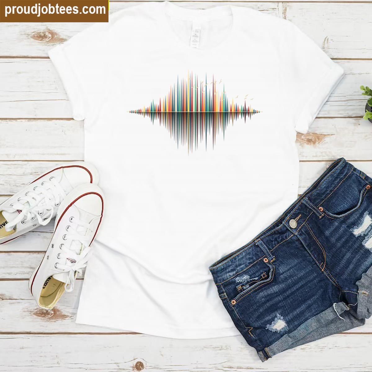 Natures Music Sound Wave Graphic Tee Shirt
