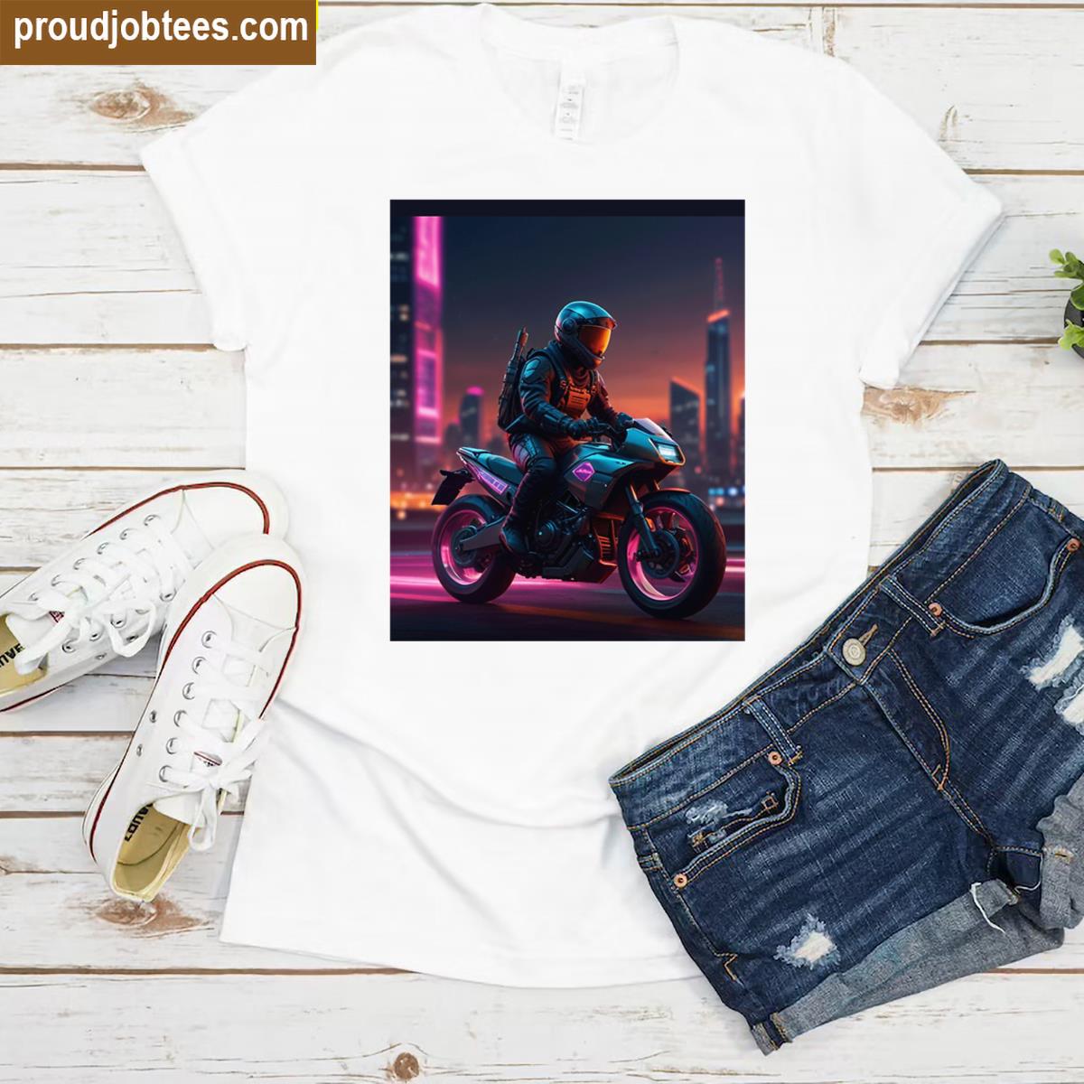 Neon Rider Future Graphic Tee Shirt