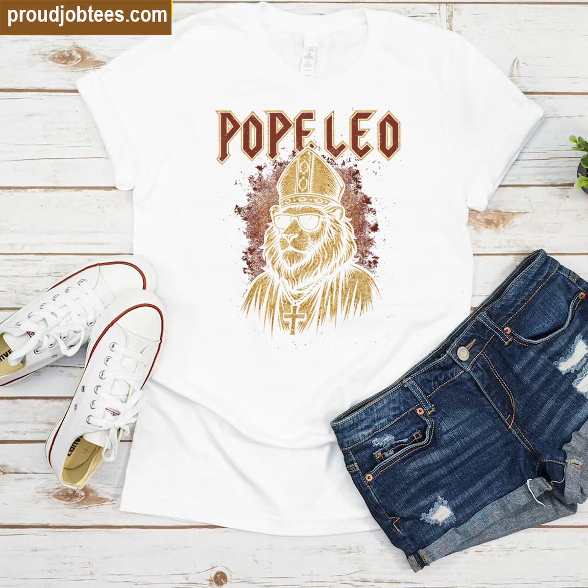 New American Pope Graphic Tee Shirt