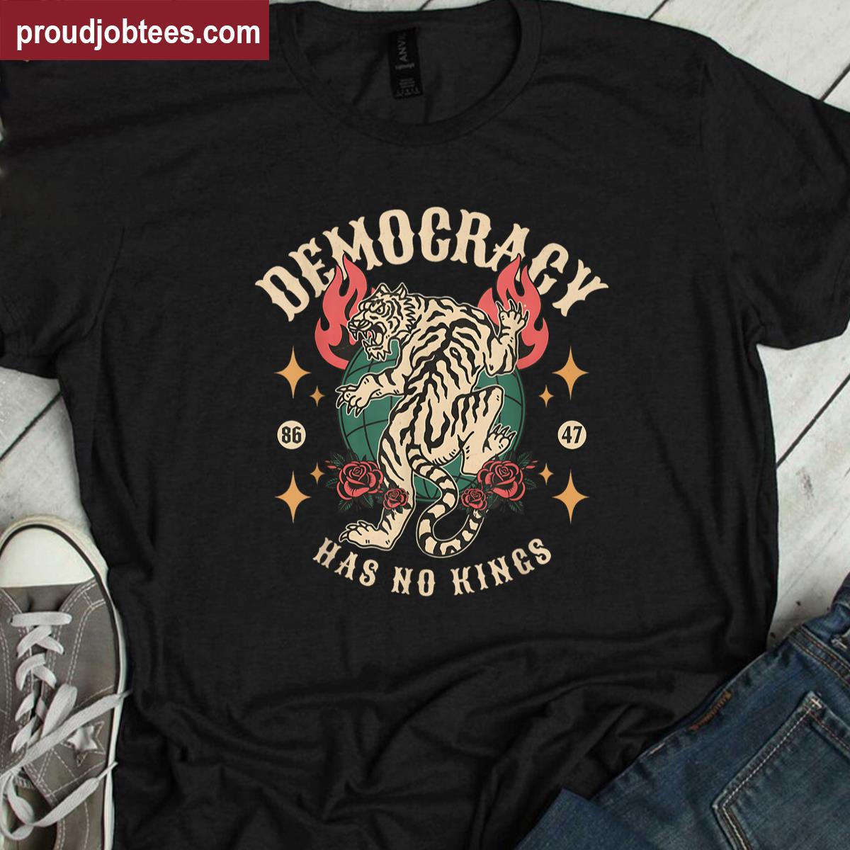 No Kings In America Anti Trump Tee Shirt