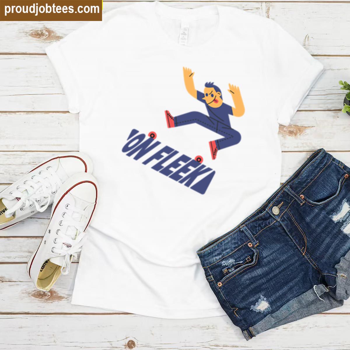 On Fleek Skateboarding Graphic Tee Shirt