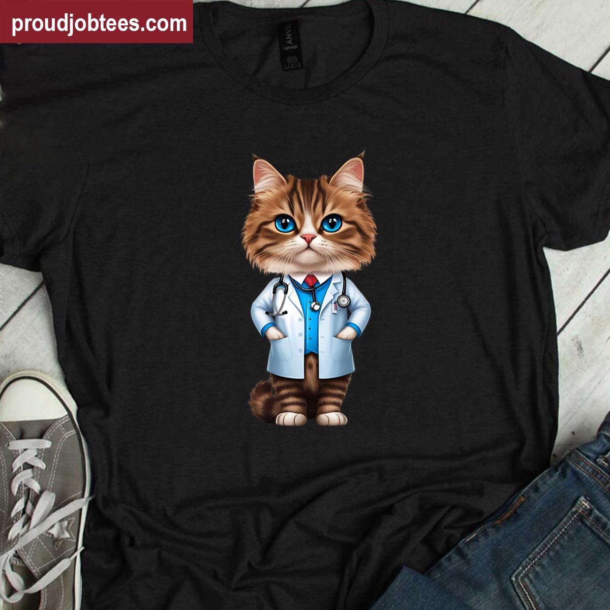 Persian Cat Physician Design Shirt
