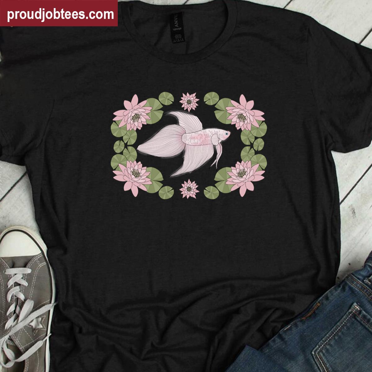 Pink Veiltail Lily Pads Shirt
