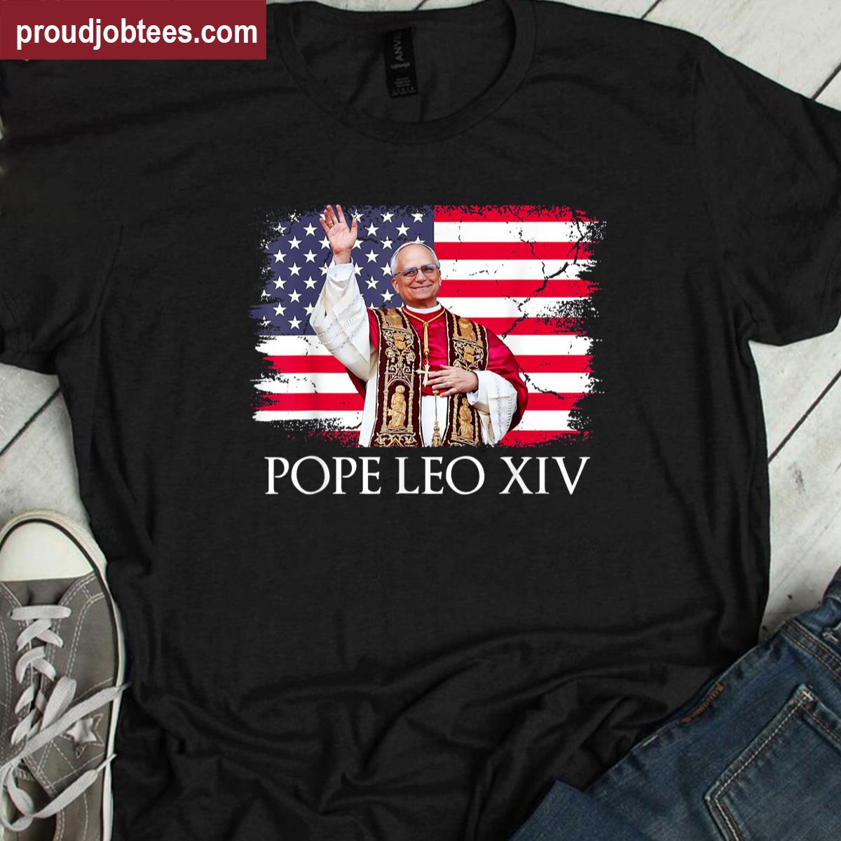 Pope Leo Xiv Patriotic Shirt