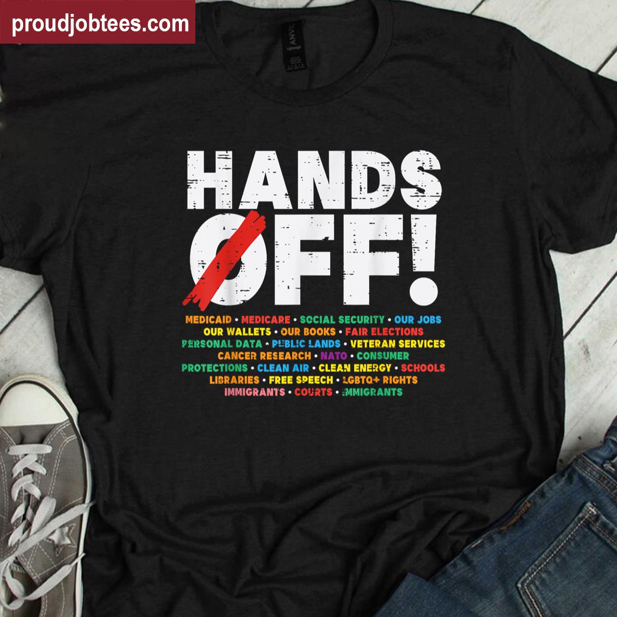 Protest Hands Off Social Security Tee Shirt