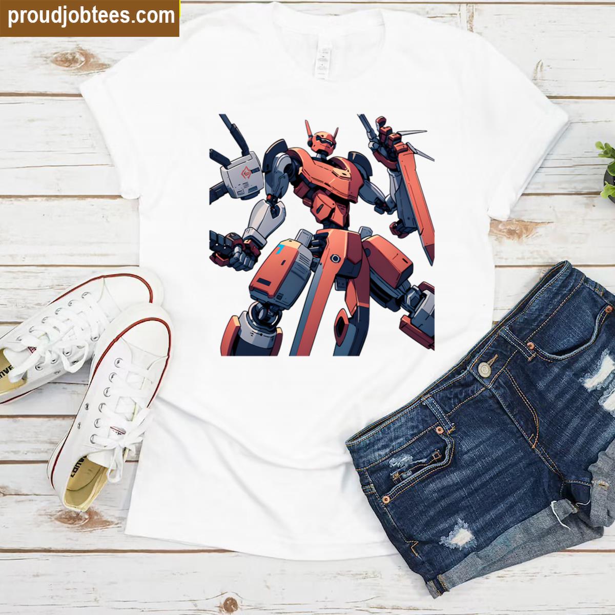 Red Blues Avian Guardians Tee Shirt