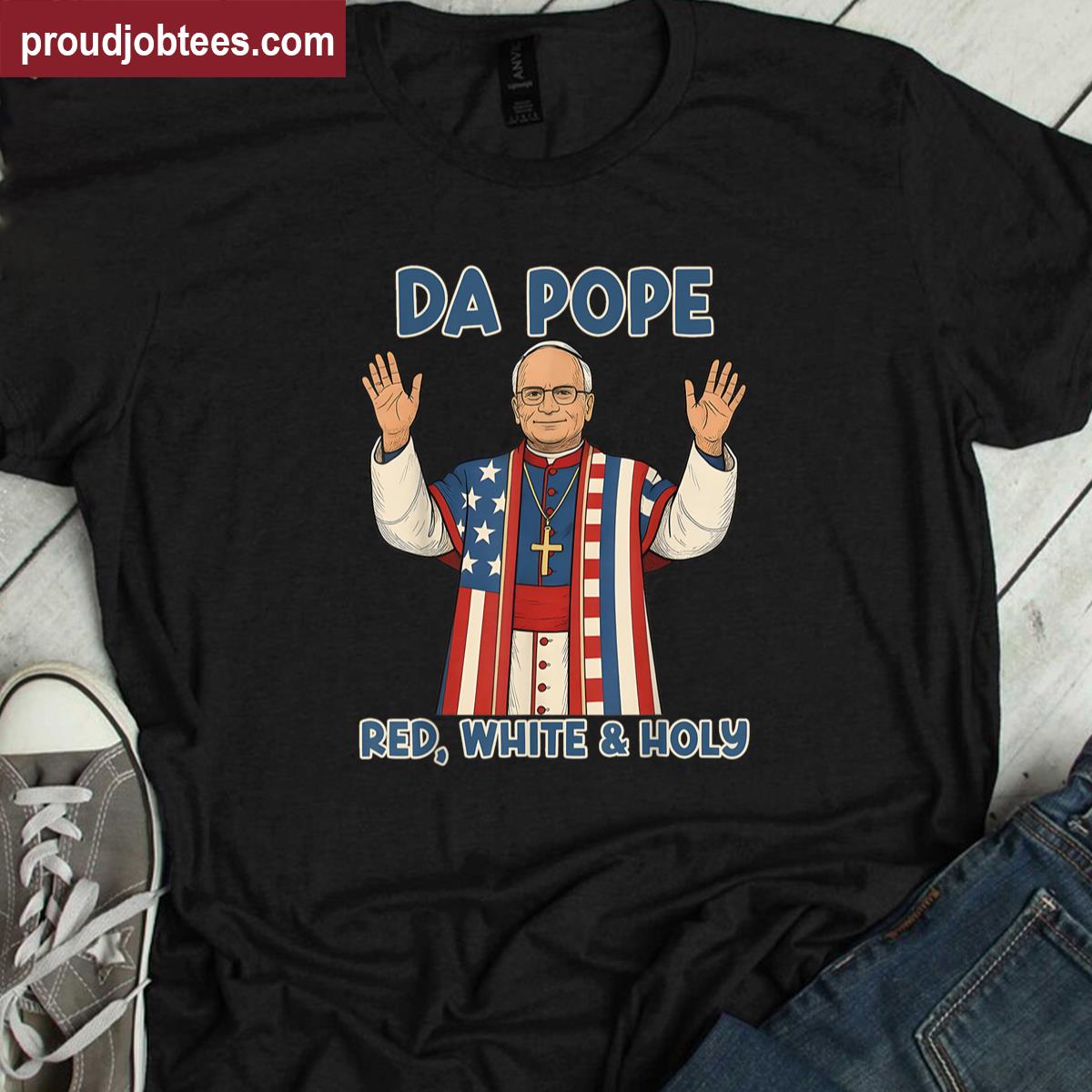 Red Chicago Pope Tee Shirt