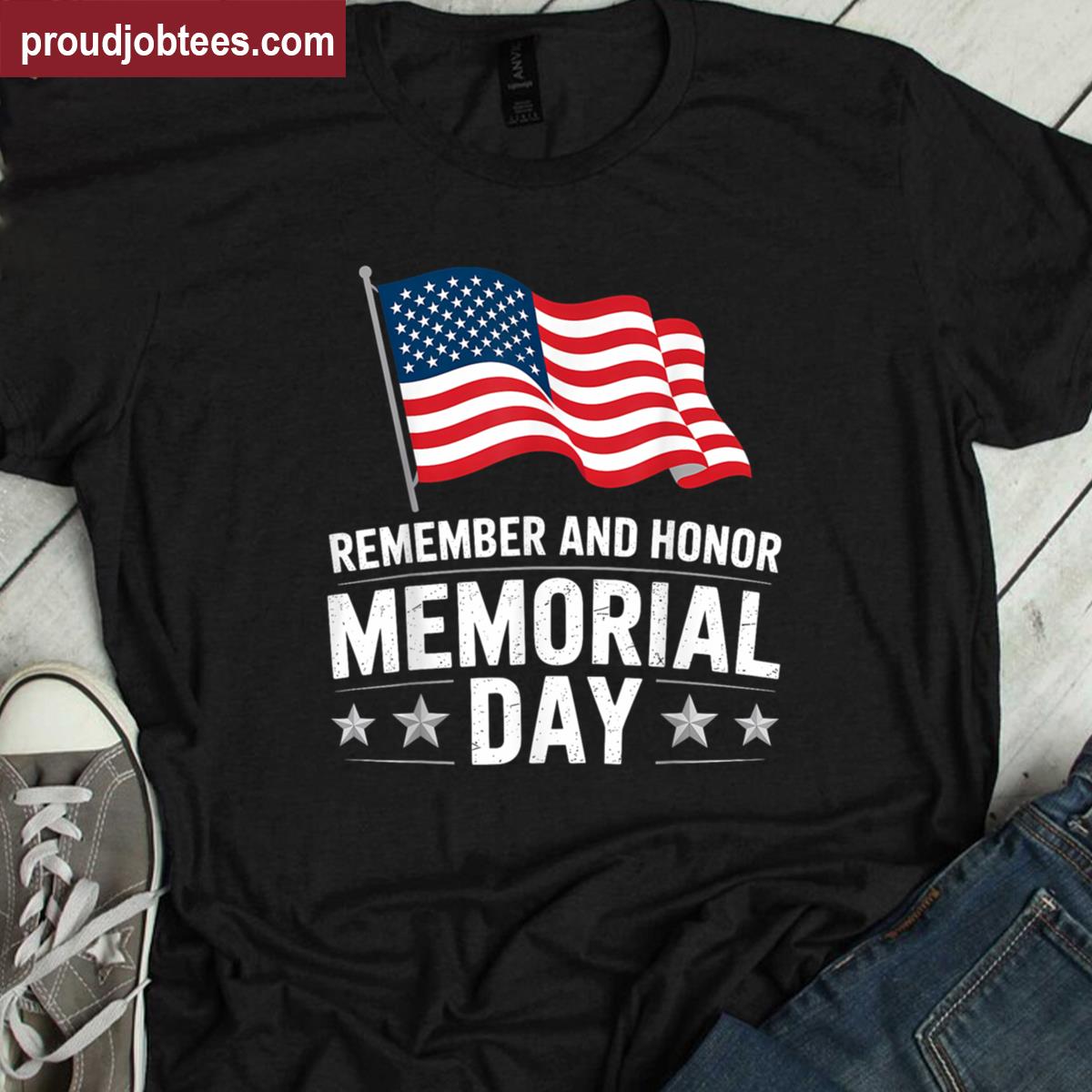 Remember Honor America Flag Tee Shirt