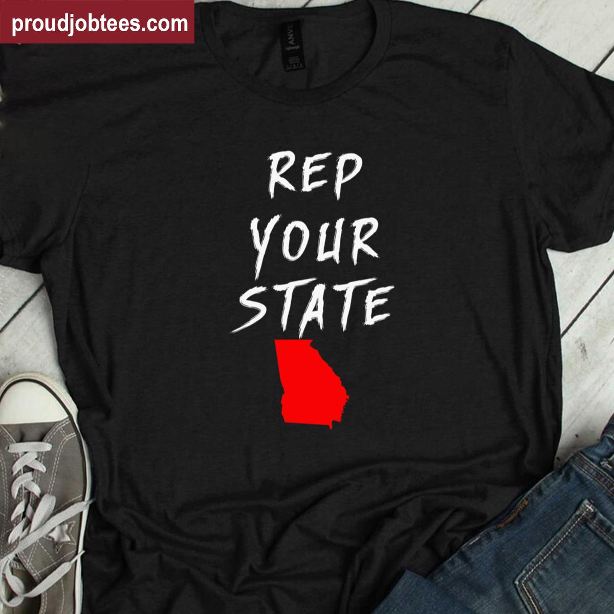 Rep Your State Georgia Graphic Tee Shirt