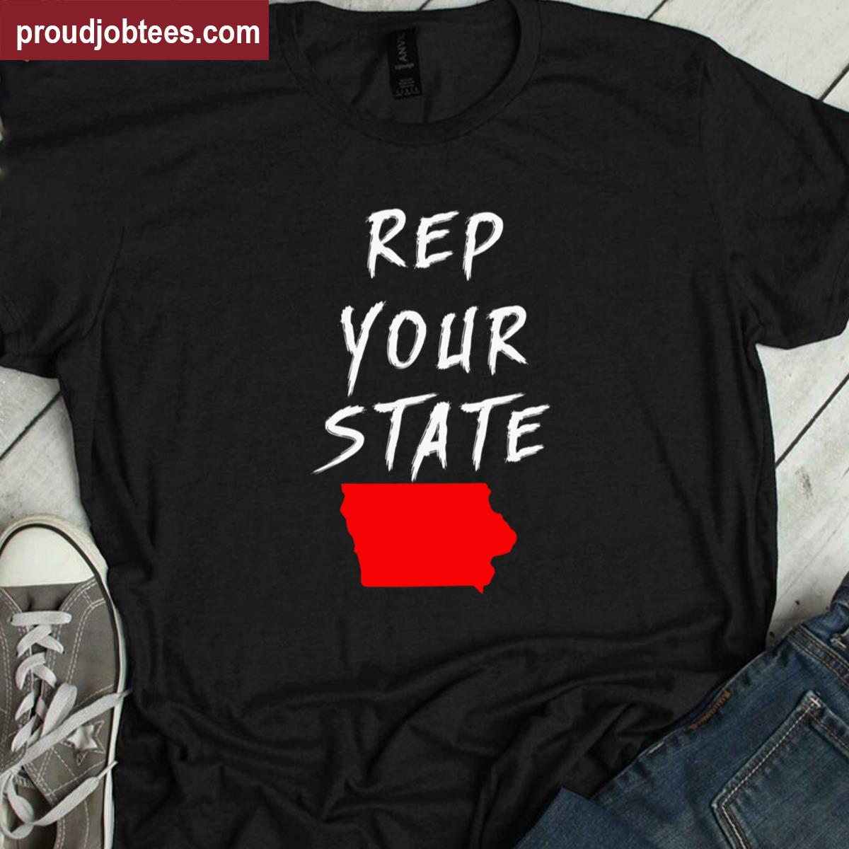 Rep Your State Iowa Graphic Tee Shirt