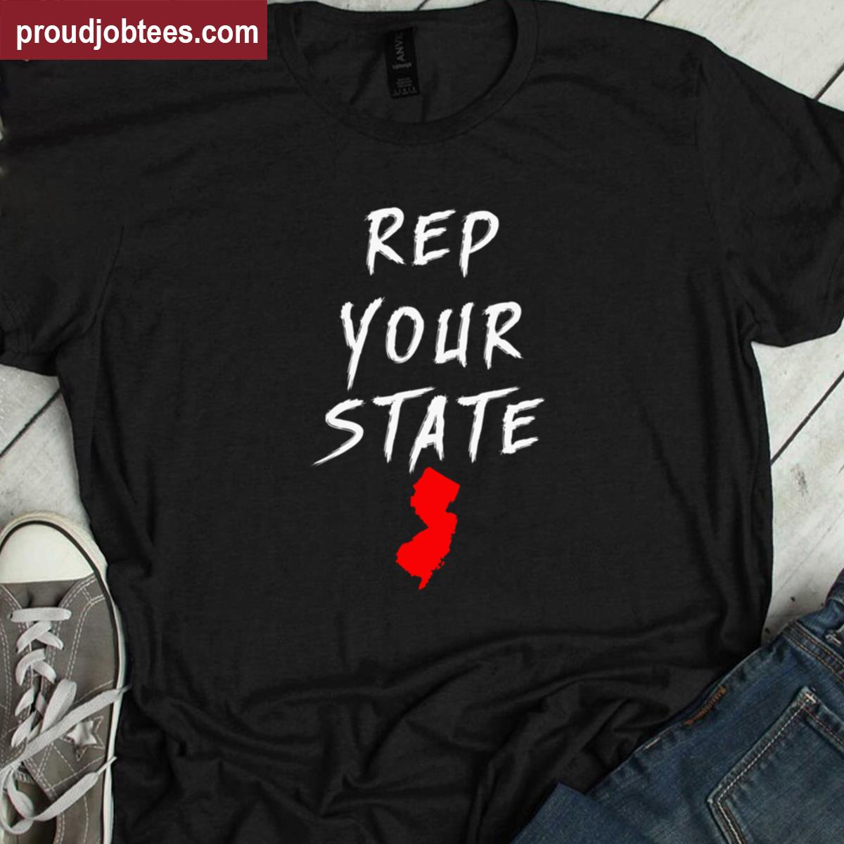 Rep Your State New Jersey Graphic Tee Shirt