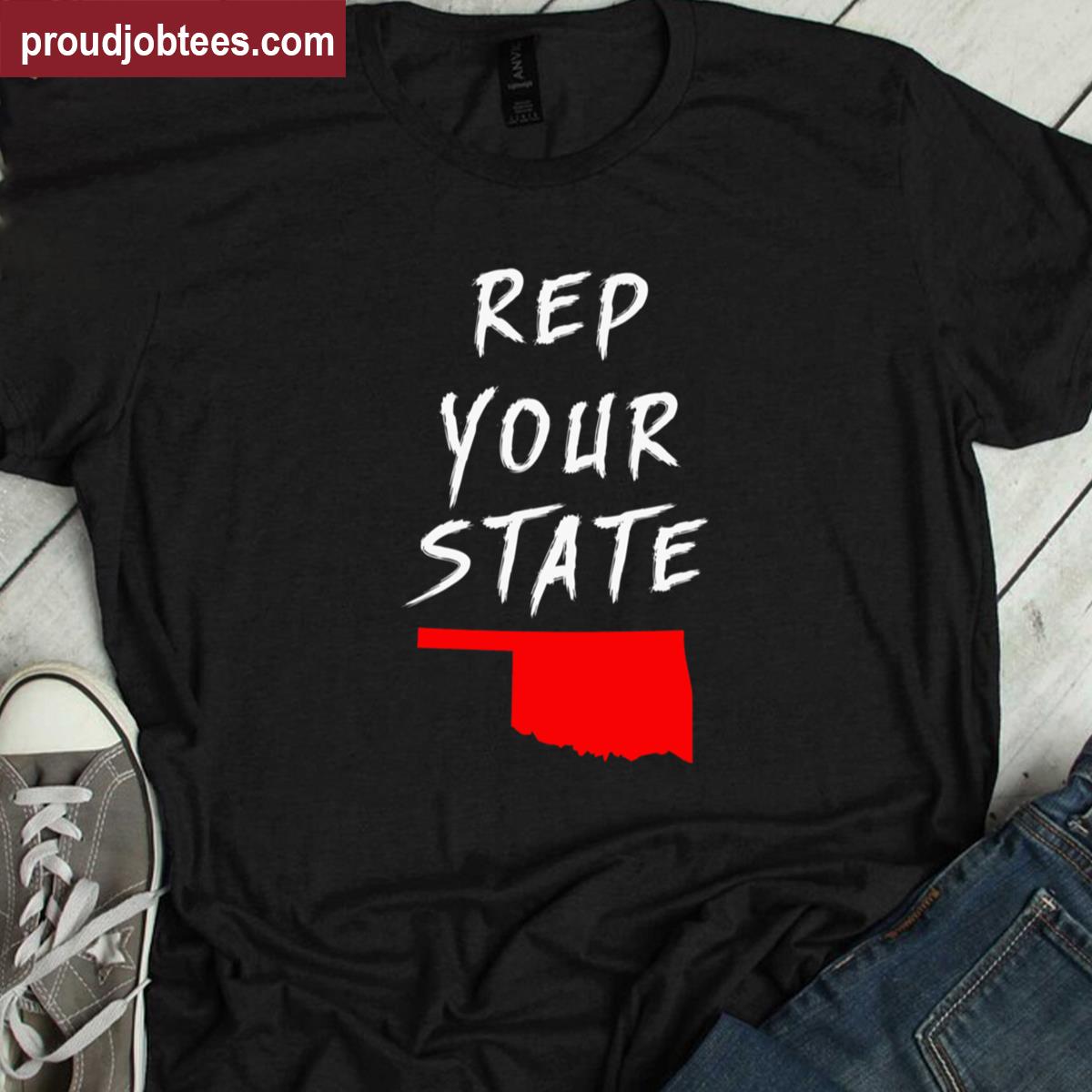 Rep Your State Oklahoma Graphic Tee Shirt