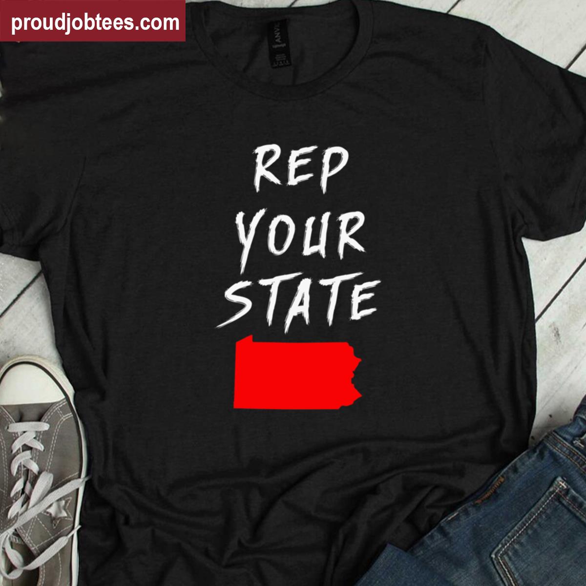 Rep Your State Pennsylvania Graphic Tee Shirt