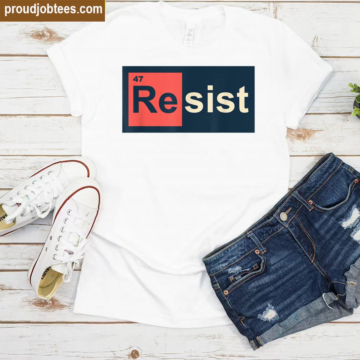 Resist 47 Periodic Table Protest Tee Shirt