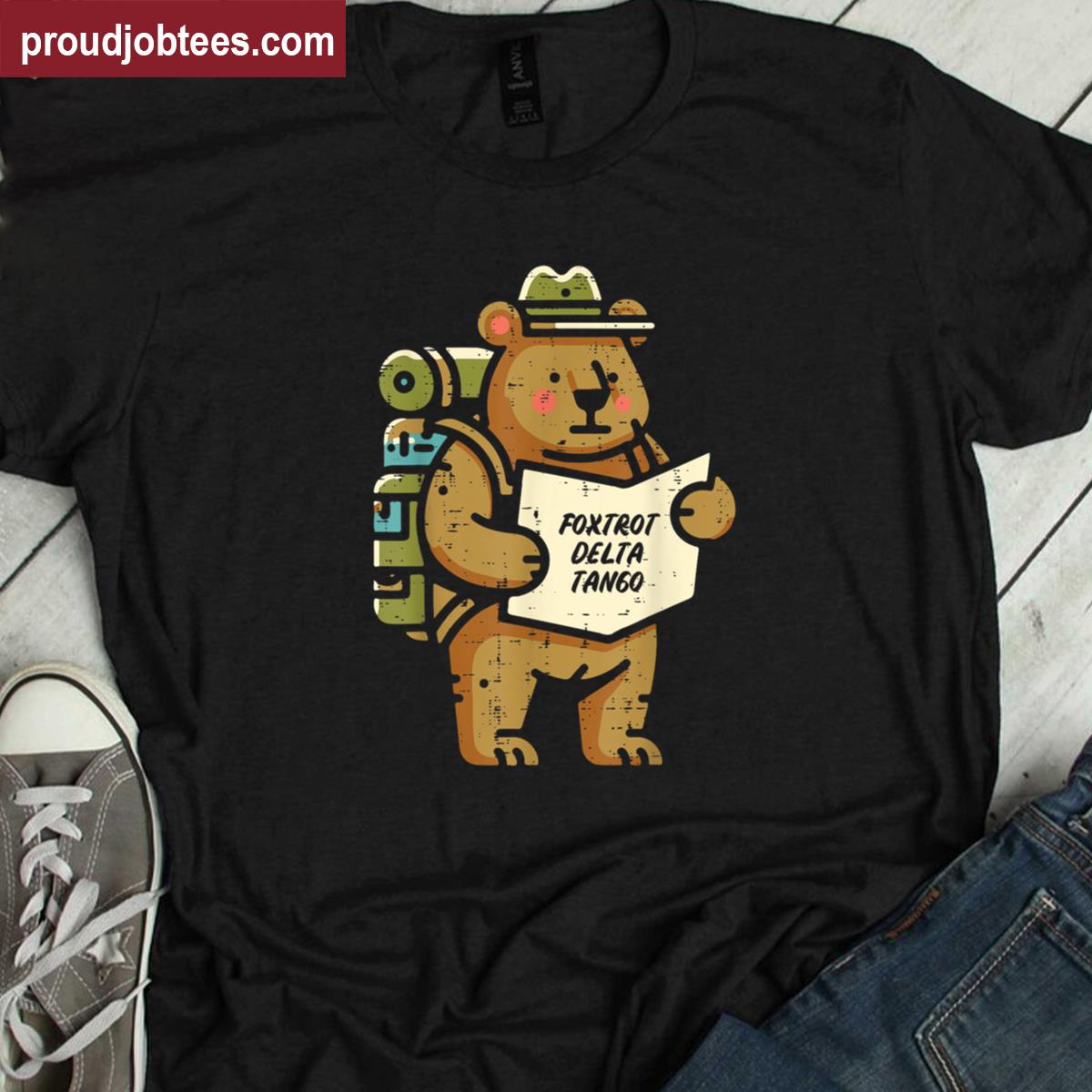 Resist Foxtrot Map Men Tee Shirt