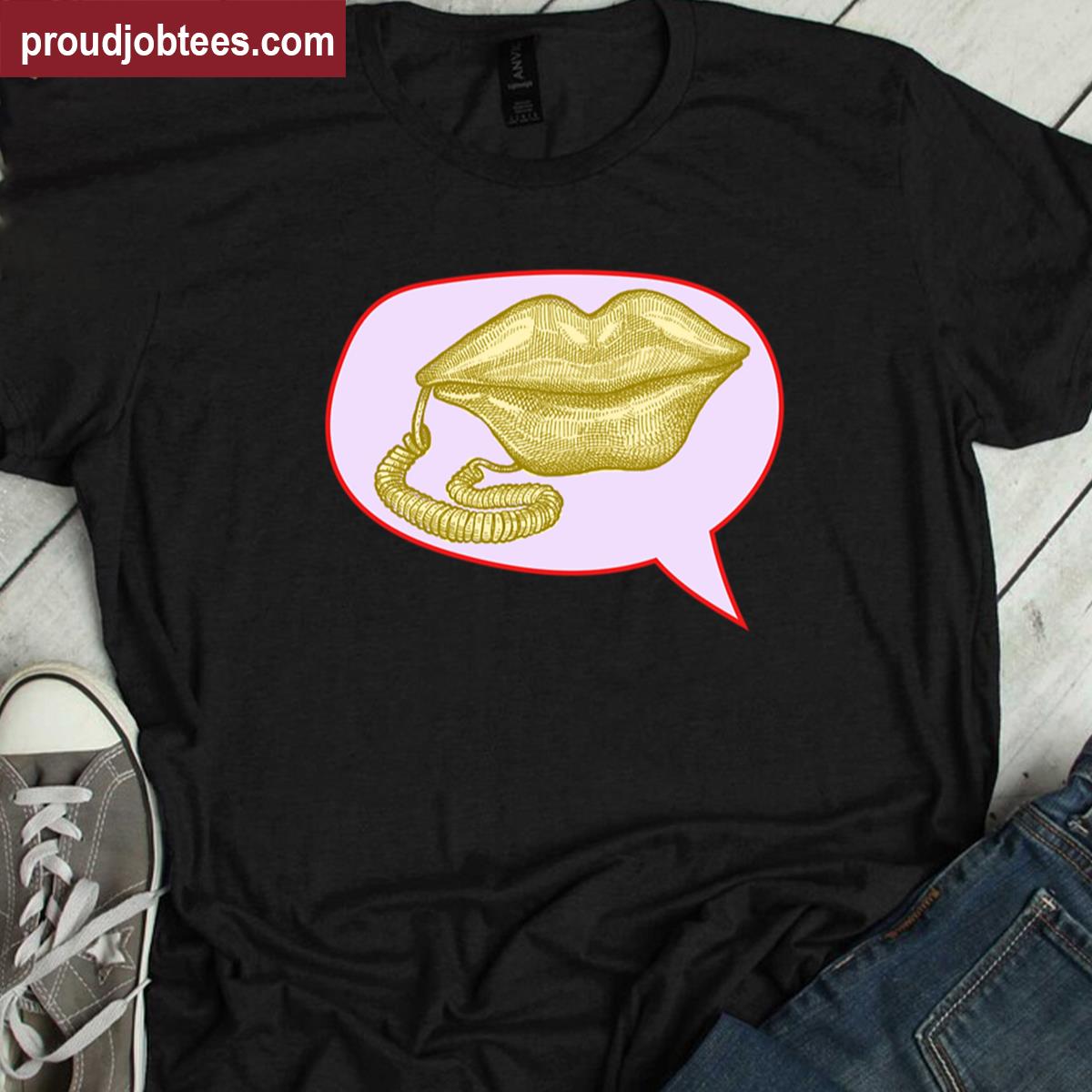 Retro Olive Phone Tee Shirt