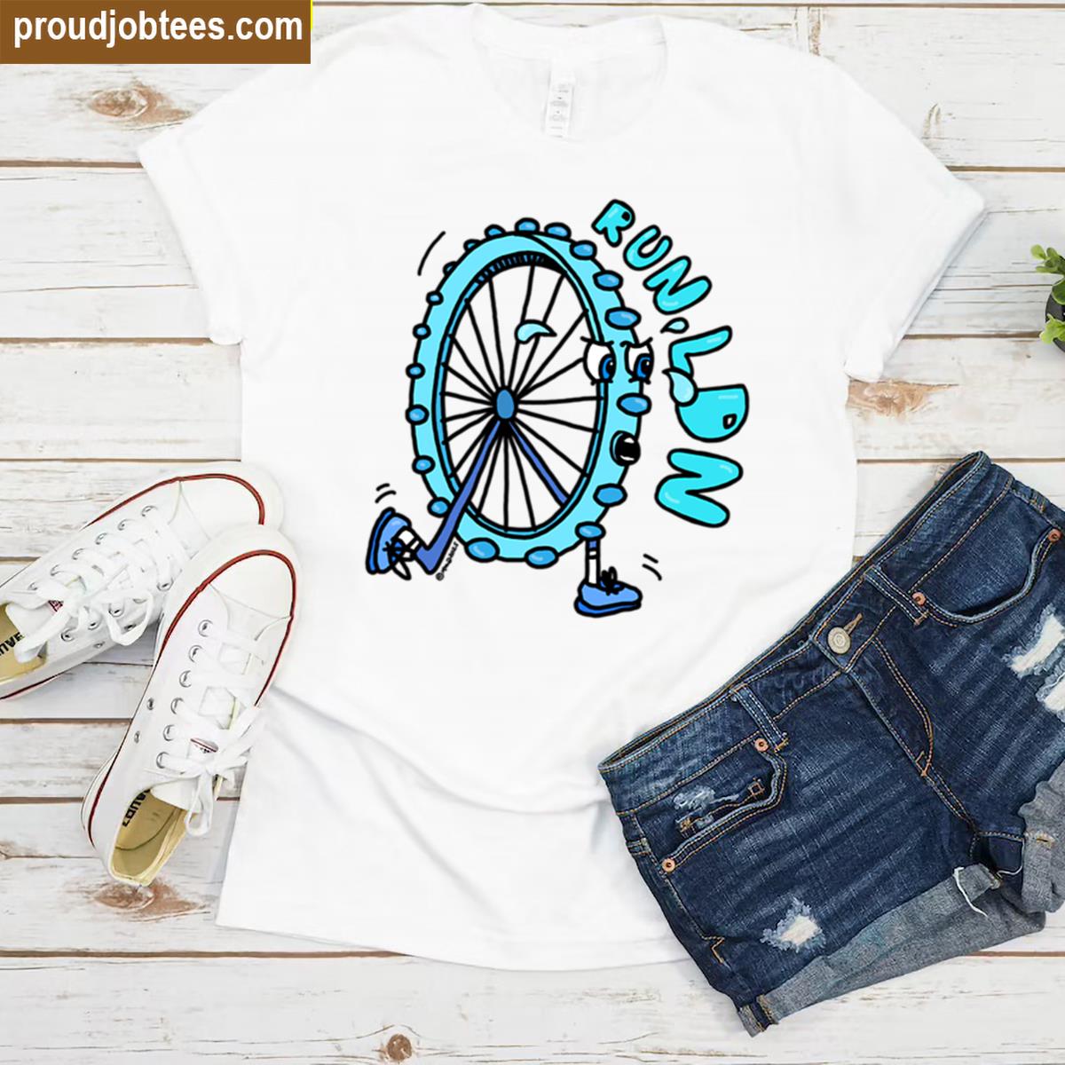 Run Ldn Blue Casual Tee Shirt