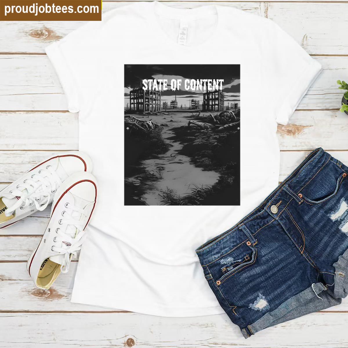 State Of Content Graphic Tee Shirt