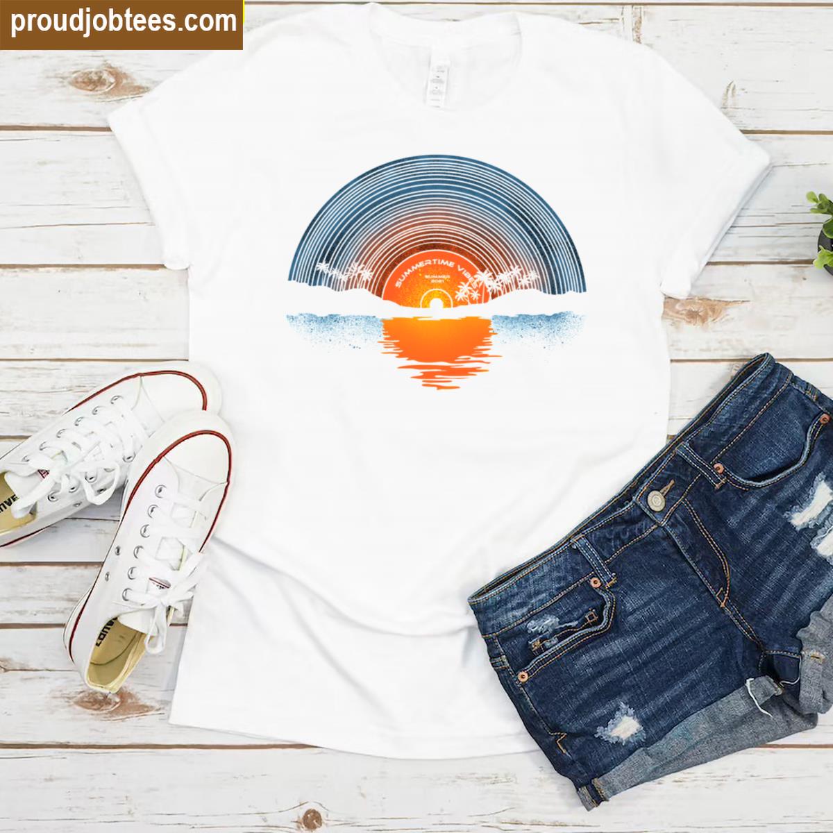 Sunset Vinyl Art Tee Shirt