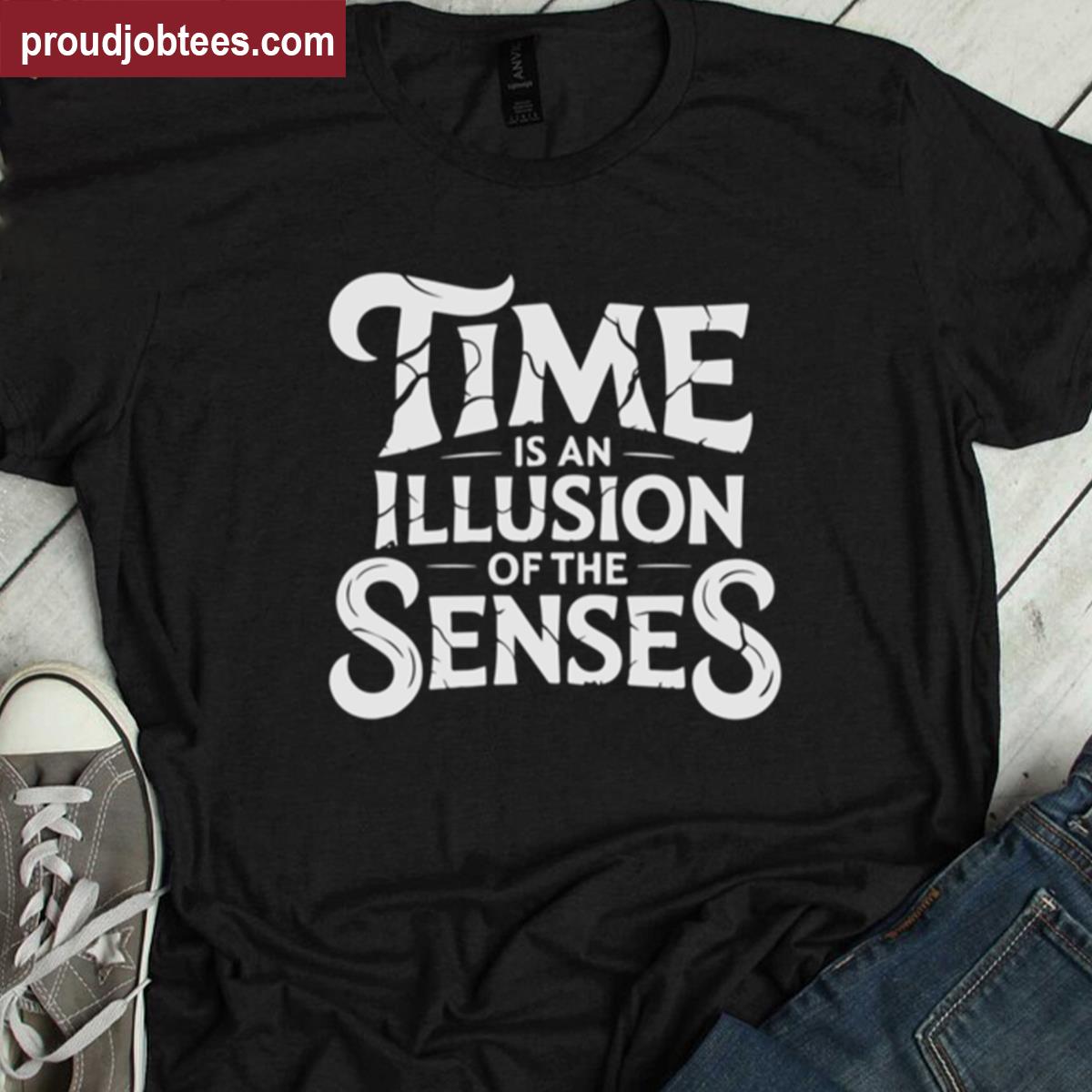 Time Illusion Graphic Design Tee Shirt