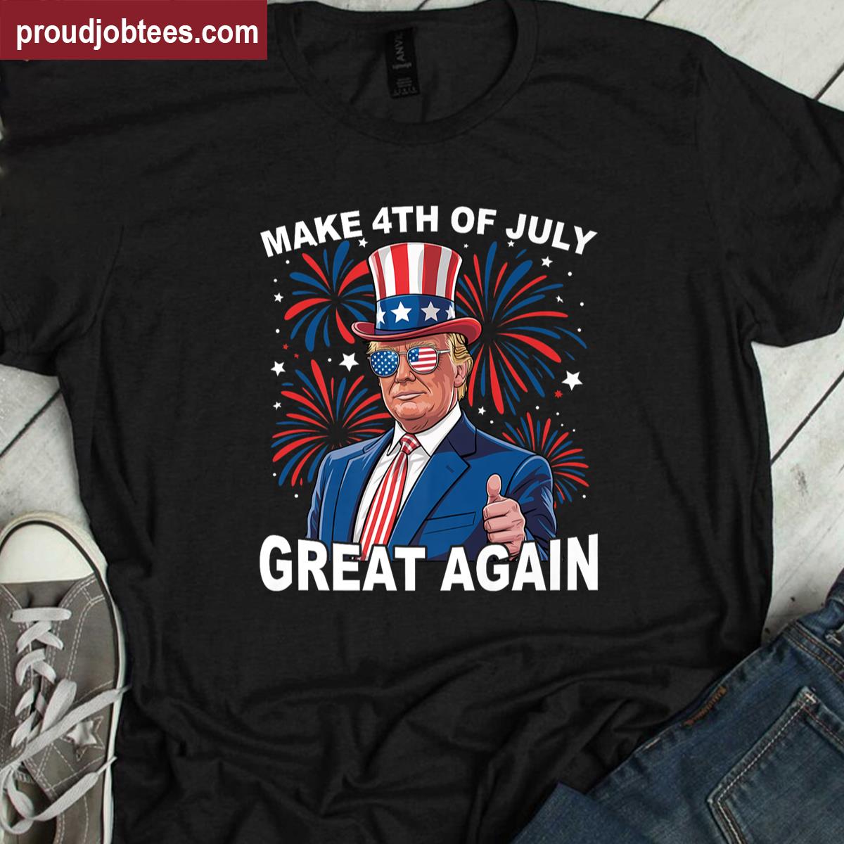 Trump July 4th Fireworks Tee Shirt