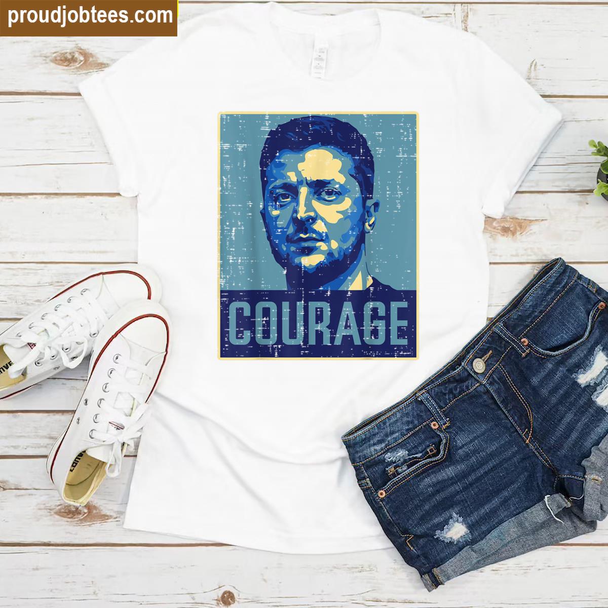 Ukraine Courage Graphic Tee Shirt