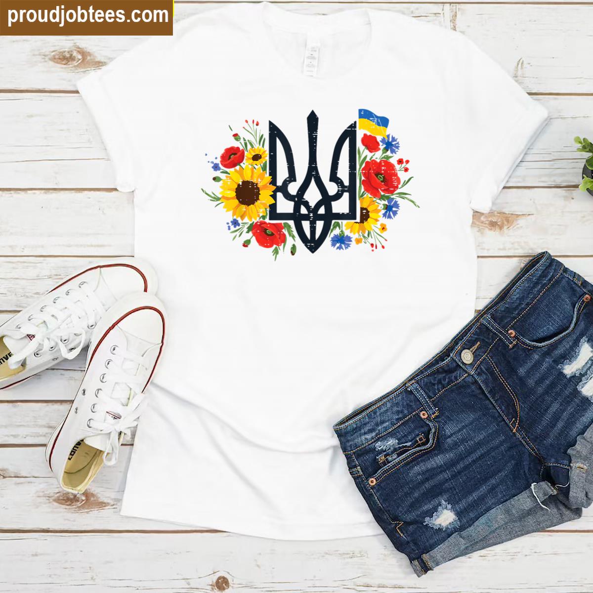 Ukraine Flowers Kids Tee Shirt