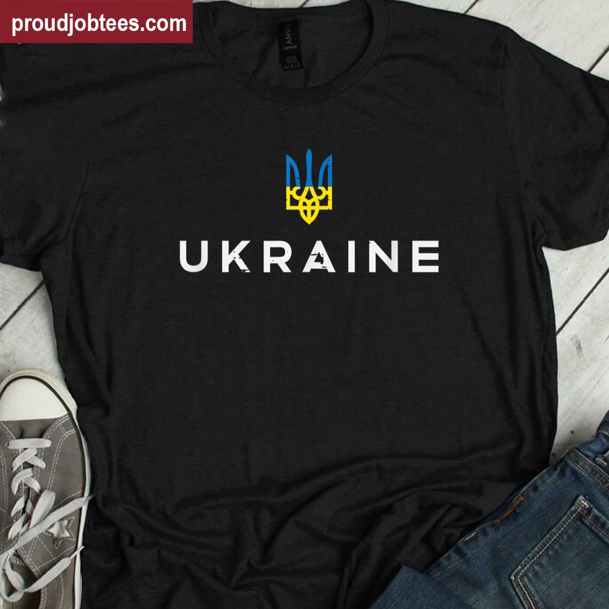 Ukraine Trident Graphic Tee Shirt