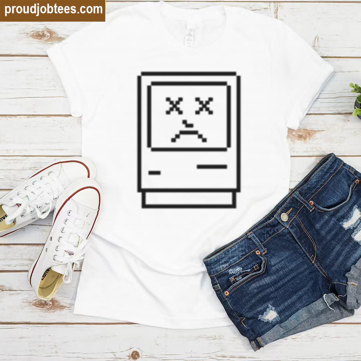Vintage Mac Sad Face Icon Graphic Shirt