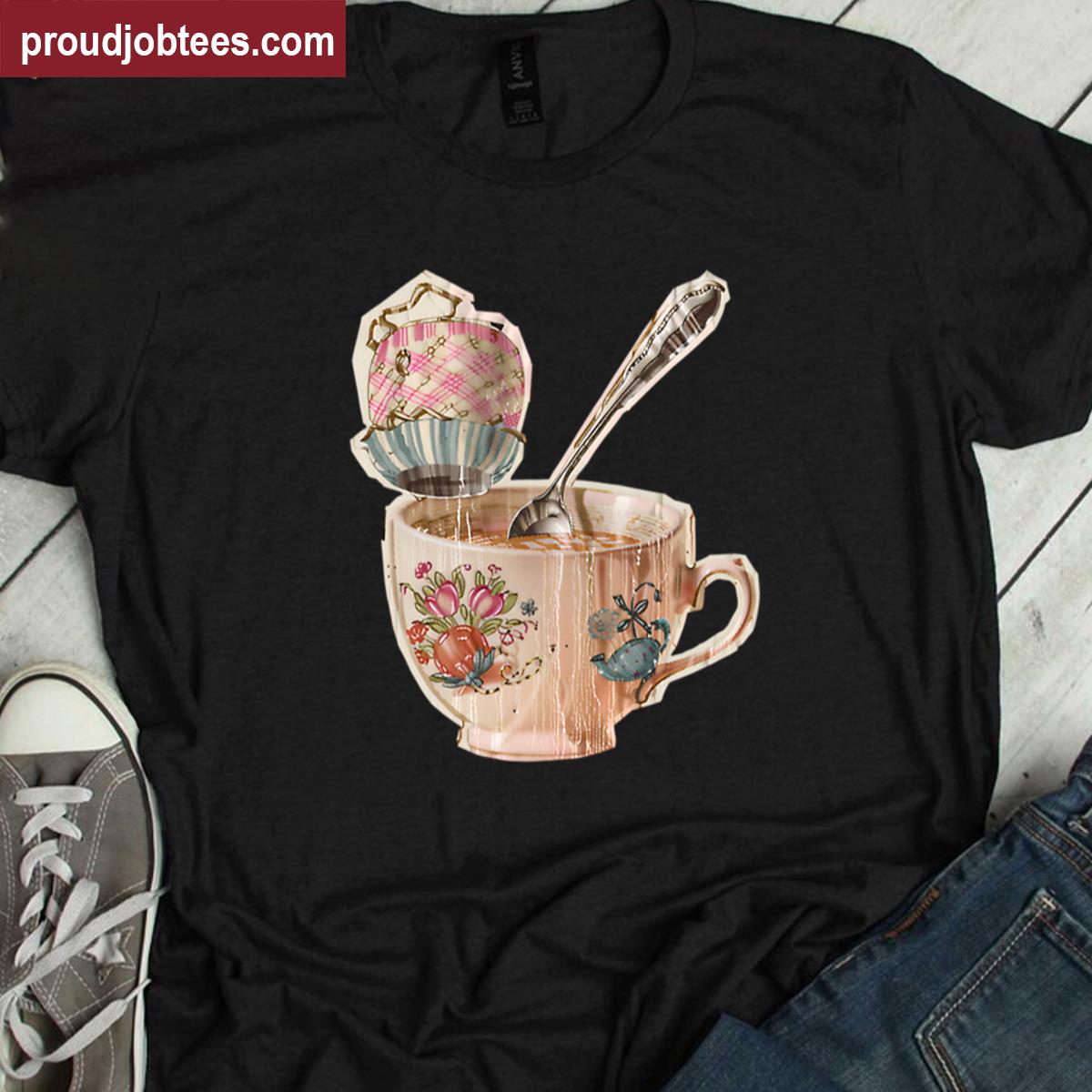Vintage Tea Time Cute Tee Shirt