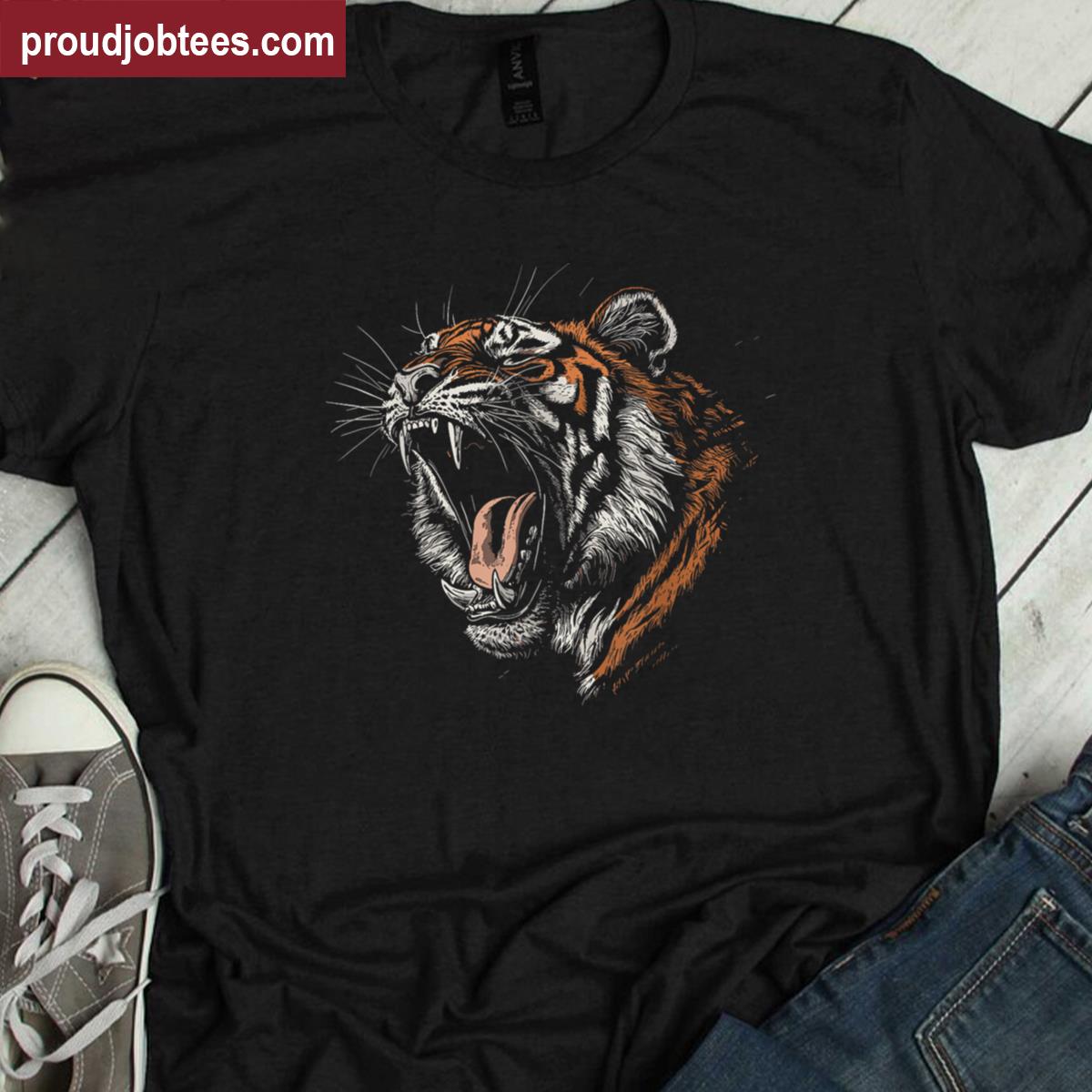 Vintage Tiger Graphic Tee Kids Shirt