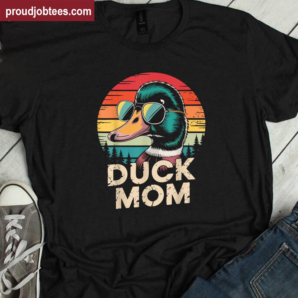 Women Vintage Duck Farm Mama Shirt