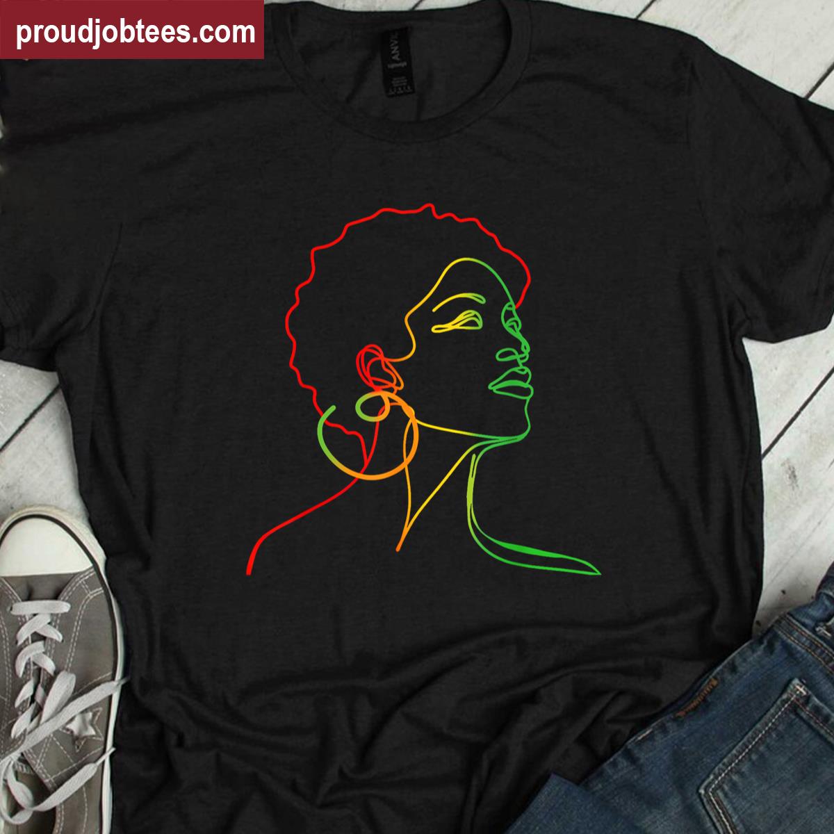 Womens Juneteenth Melanin Face Tee Shirt