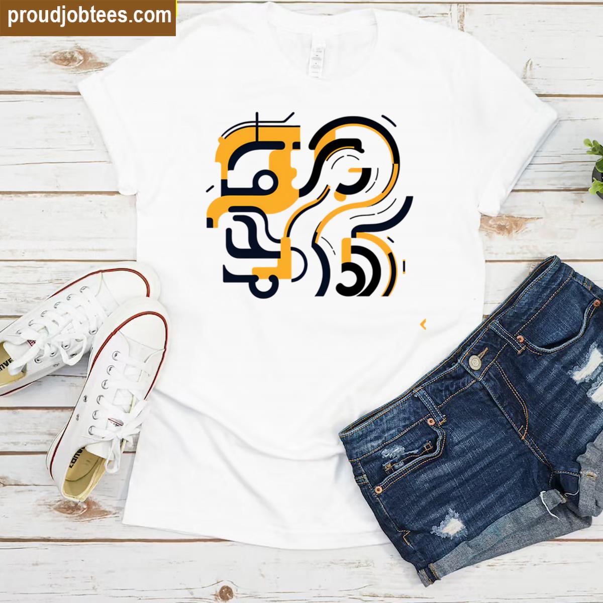 Yellow Black Dynamic Design Shirt