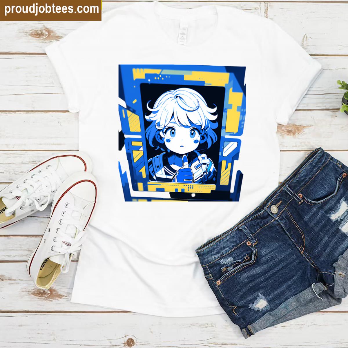Yellow Blue Celebration Style Shirt