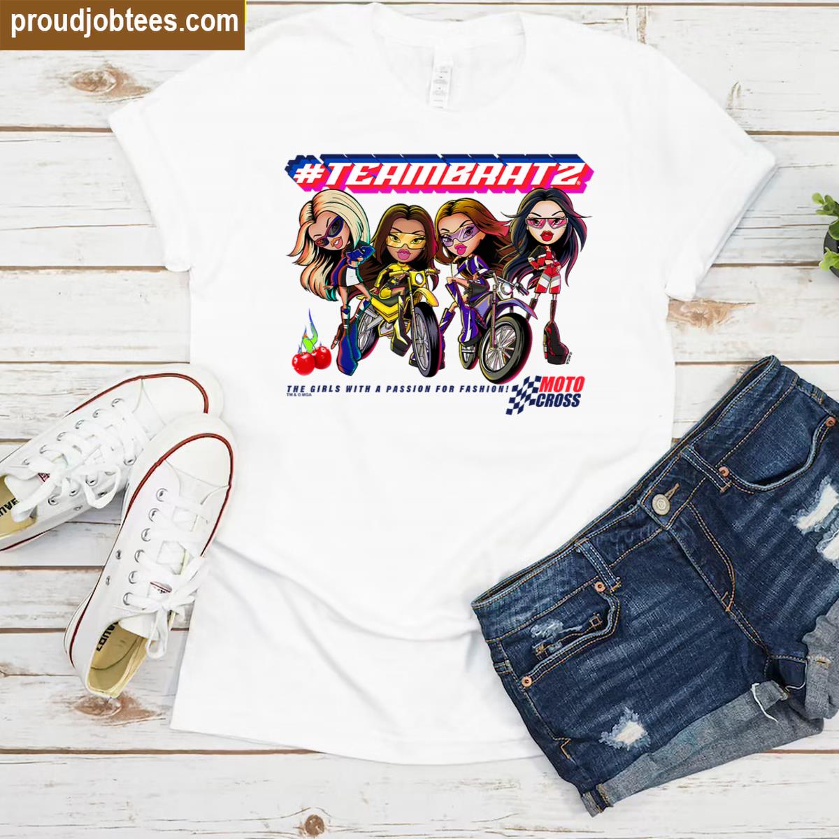 Bratz Teambratz Motocross Biker Girls Group Shot Shirt