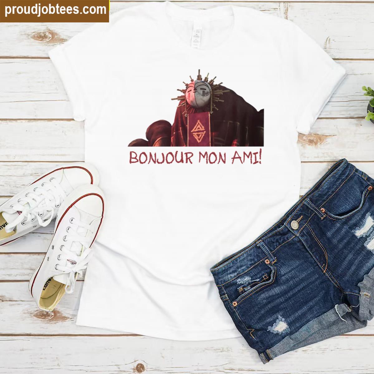 Clair Obscur Expedition 33 Esquie Bonjour Mon Ami Gamer Vintage 90s Fan Art Shirt