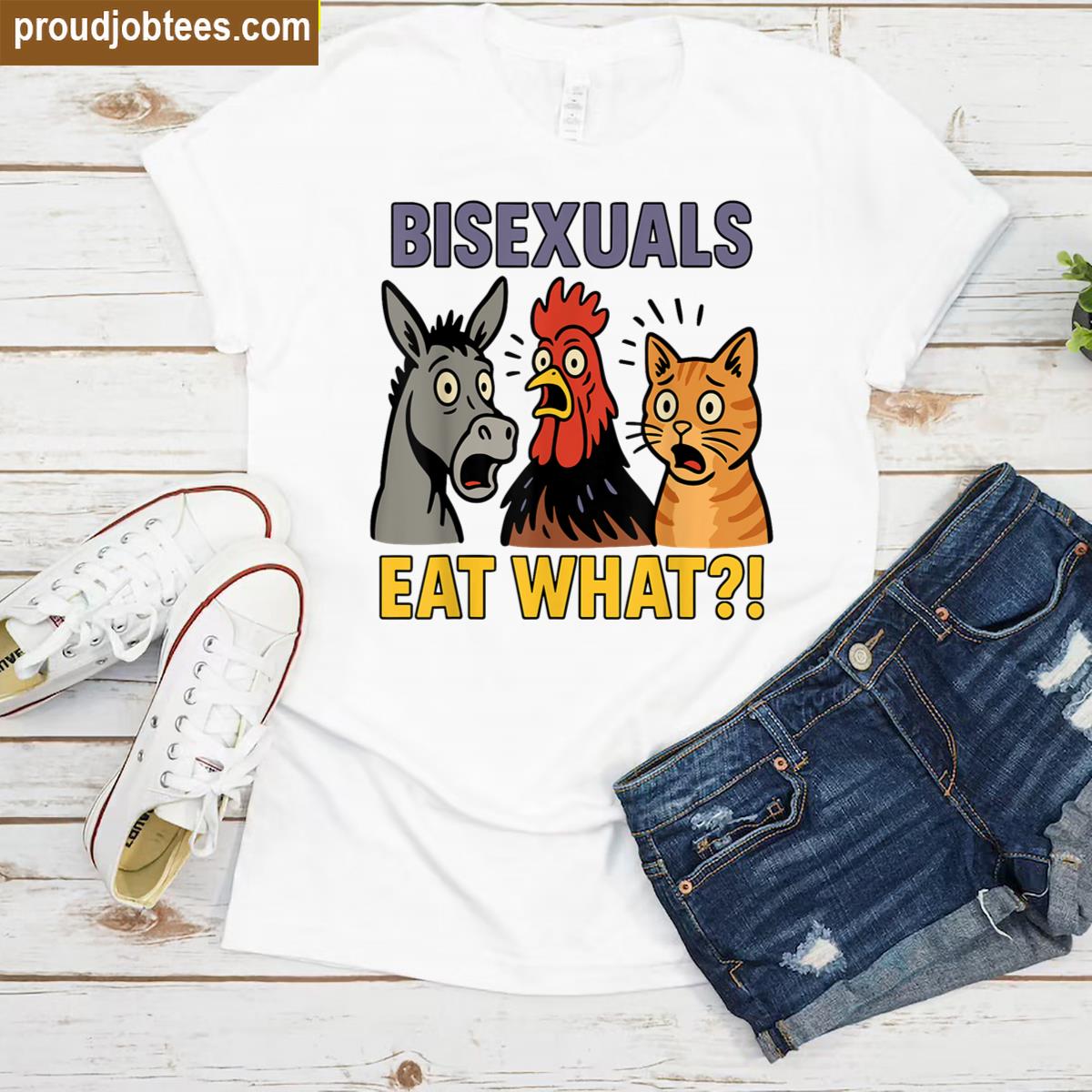 Groovy Bisexuals Funny Eat What Animals Gay Pride Lgbtq Pun Shirt