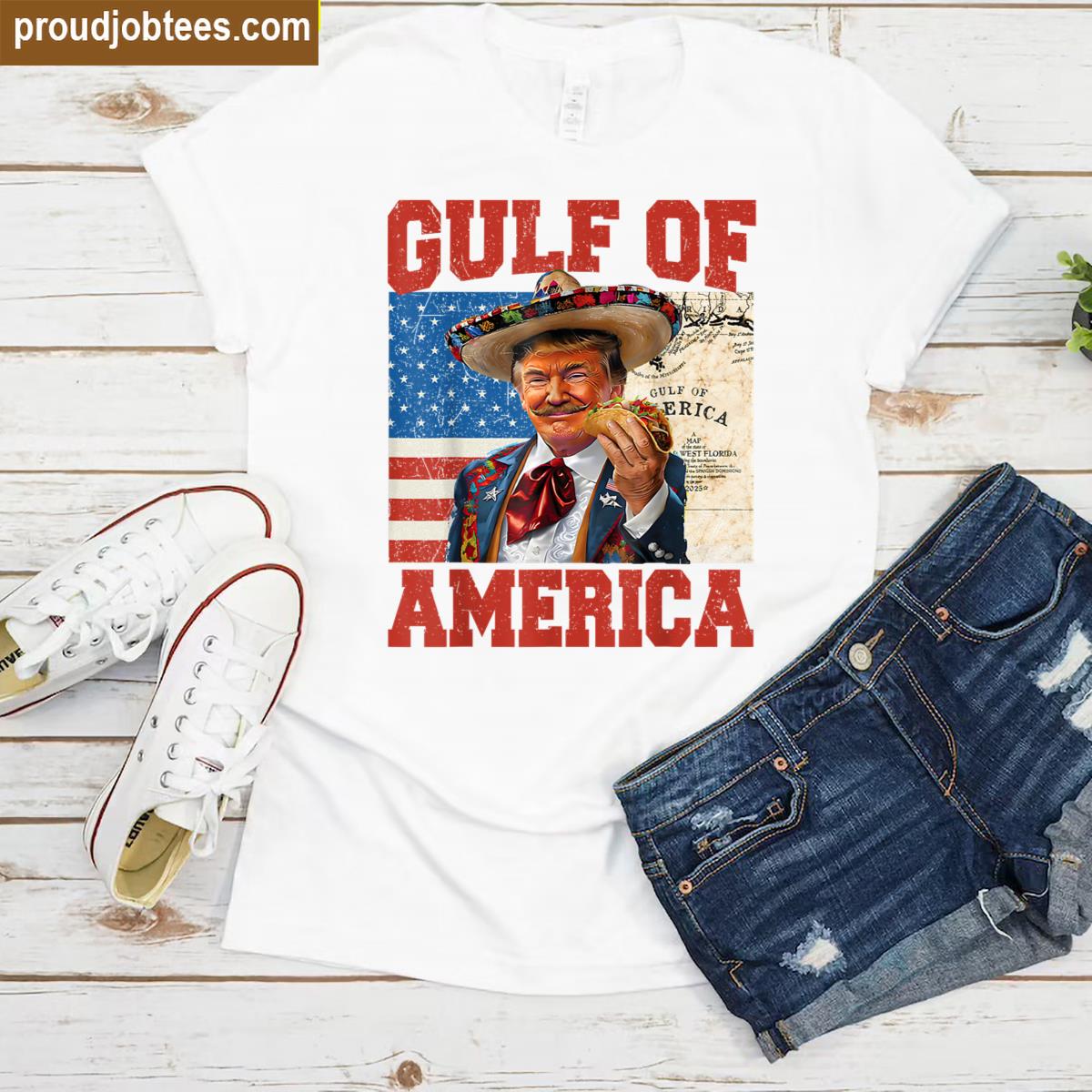 Gulf Of Usa America Est 2025 Trump 4th Of July Shirt