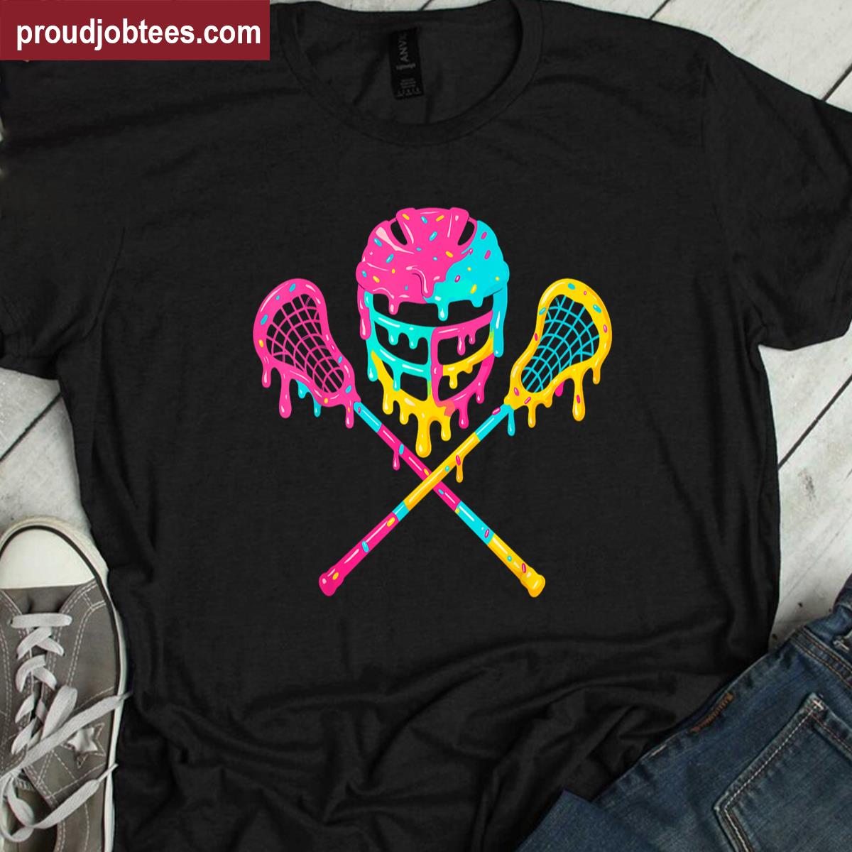 Lacrosse Drip Lax Helmet Ice Cream Sticks Shirt