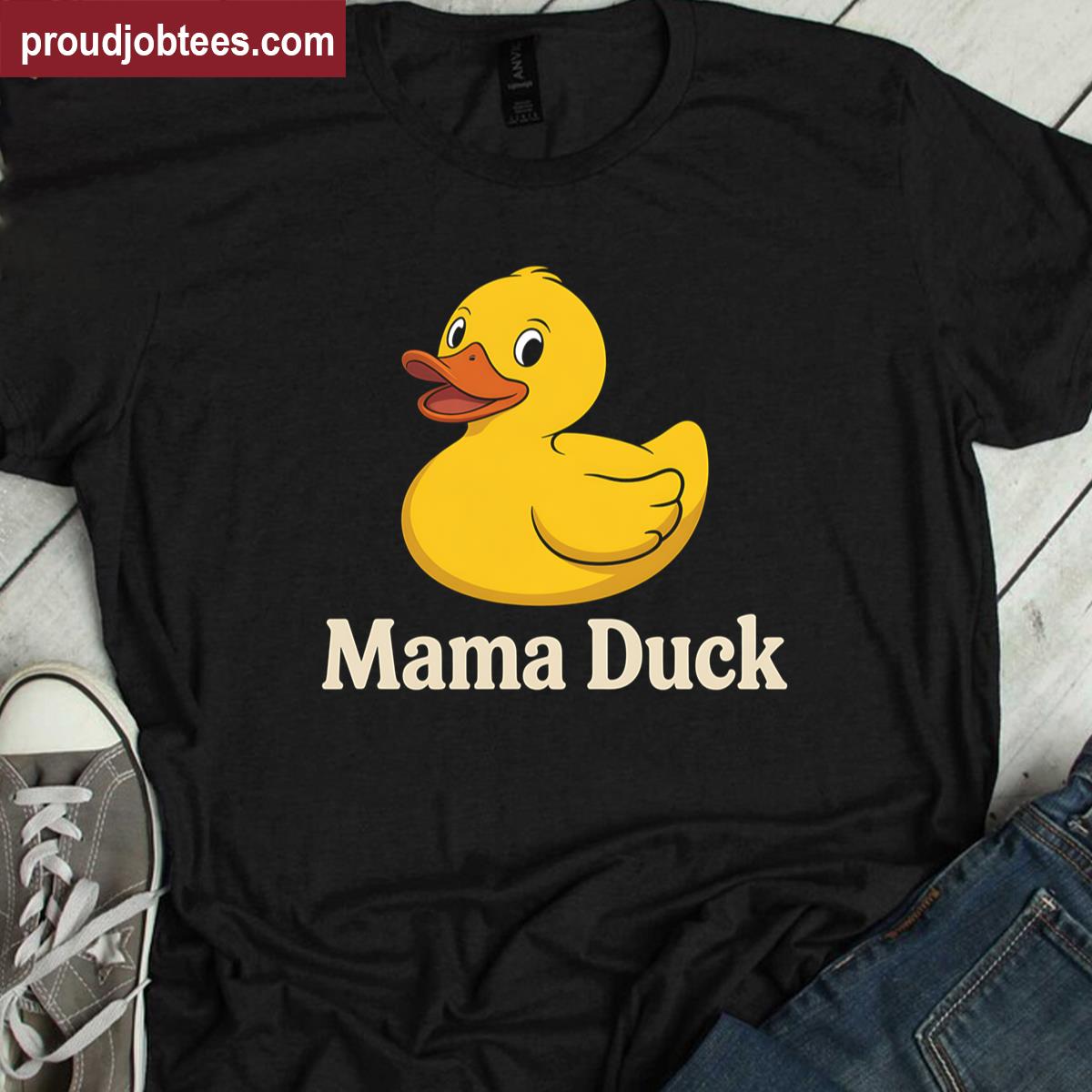 Mama Duck Cute Rubber Ducky Bath Toy Animal Bird Mother Shirt