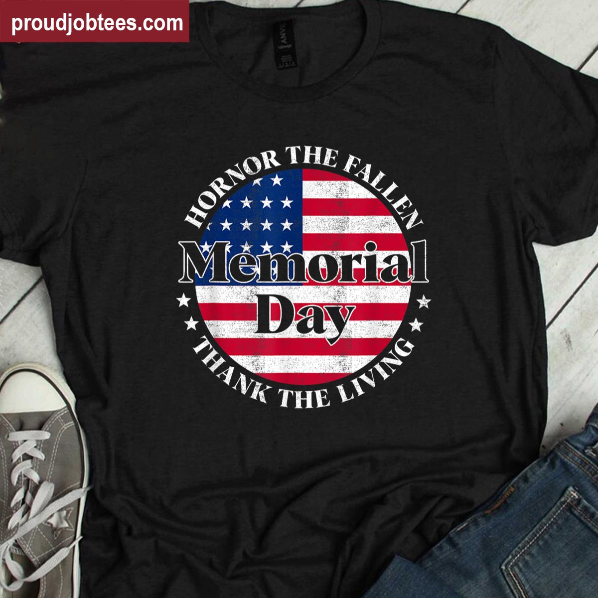 Memorial Day Us Flag Honor The Fallen Patriot Men Women Kids Shirt