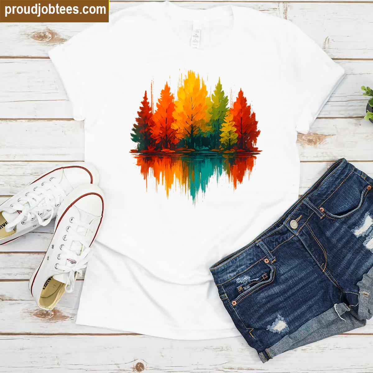 Outdoor Wildlife Abstract Nature Reflection Forest Trees Shirt