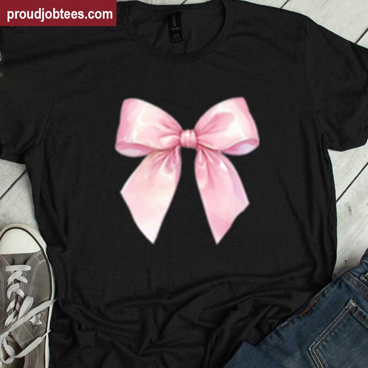 Pink Bow Oversized Shirt