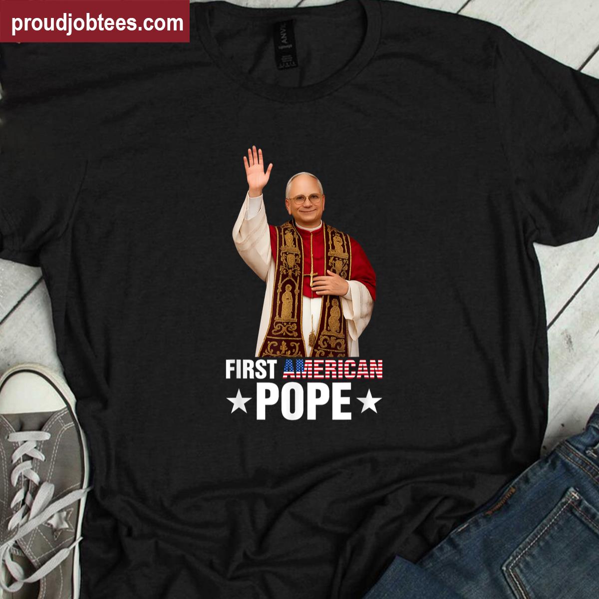 Pope Leo Xiv 2025 First American Pope Patriotic Tribute Shirt